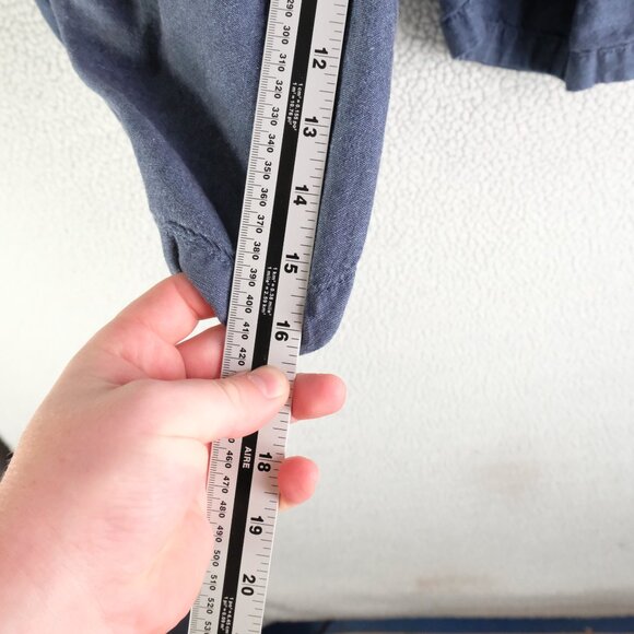 Projek Raw Shorts Mens Extra Large Blue Linen Blend Bermuda Long Drawstring - Picture 6 of 9